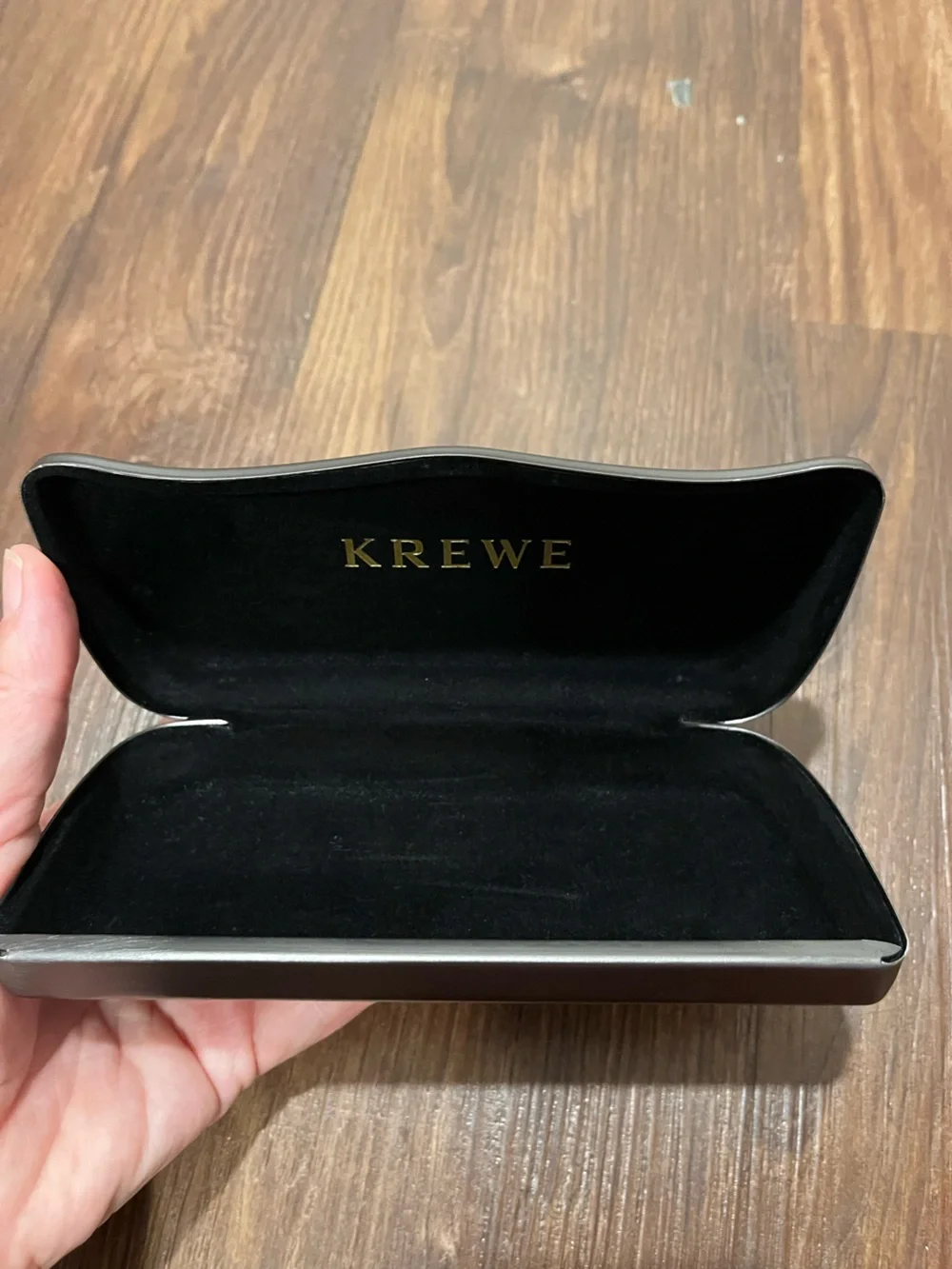 KREWE Sunglasses Hard Case Black Clamshell Microfiber